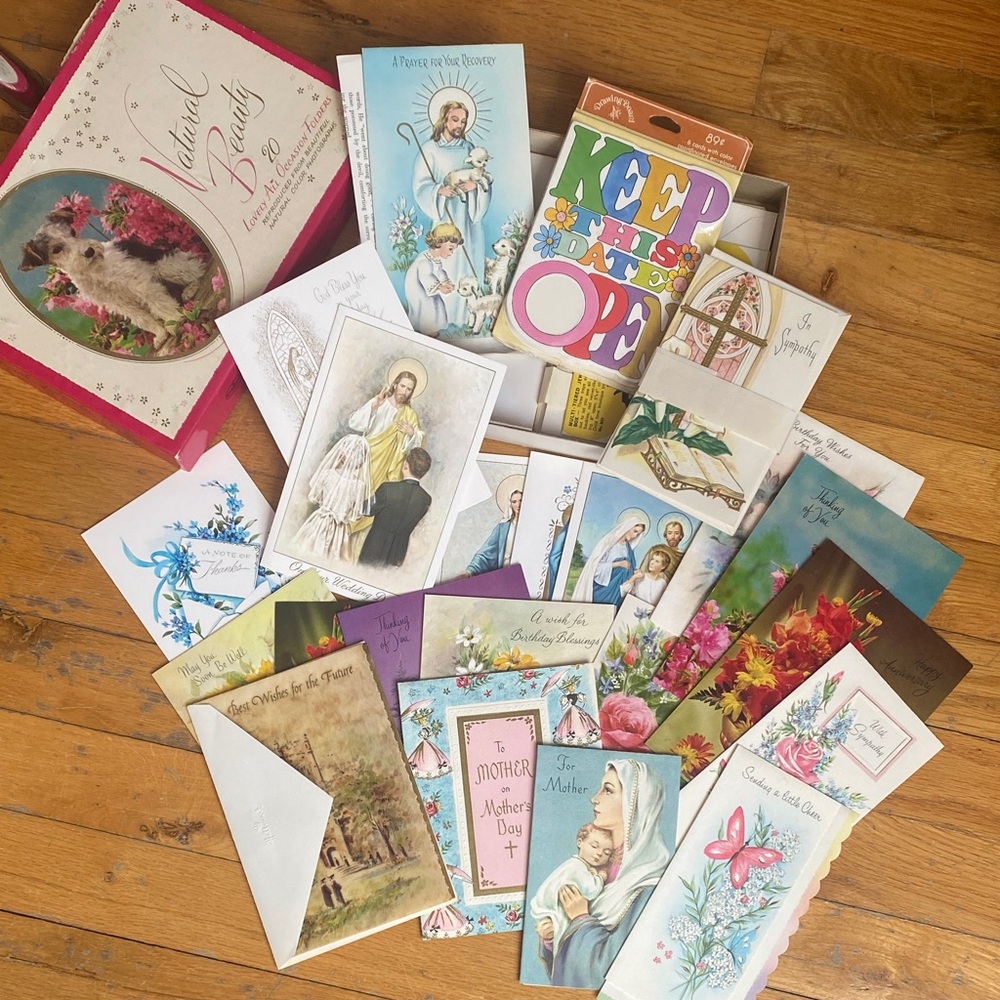 Box of Misc. 1960s Vintage Cards